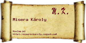 Misera Károly névjegykártya