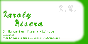 karoly misera business card